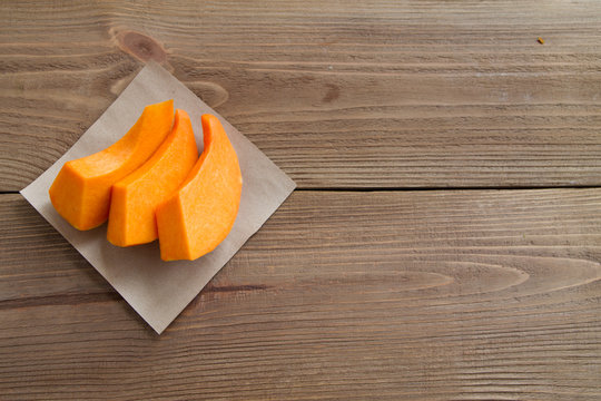 Pumpkin Slices On Parchment Paper