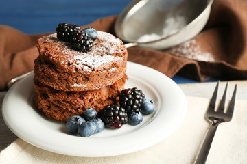 Cake with berries on the table