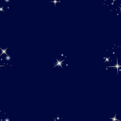 Fototapeta na wymiar Starry sky seamless pattern