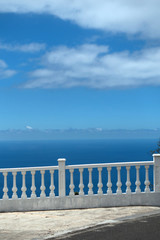 Terrasse mit Meerblick, La Palma, Kanaren, Spanien