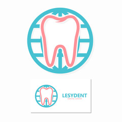 Tooth and world logo template