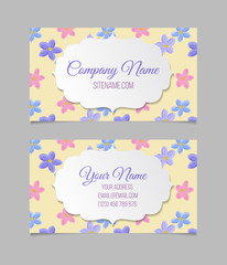 Floral card template