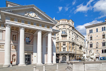 Fototapeta na wymiar Buildings in Trieste, Italy