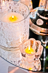 Decorative candles for dinner.