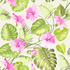 Tropical flower pattern.