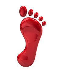 Red footprint