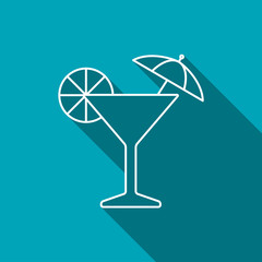 Icon of martini glass, vector illustration