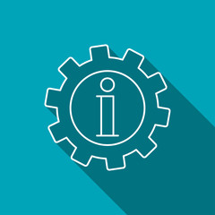 Technical information web icon, vector illustration