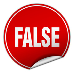 false round red sticker isolated on white