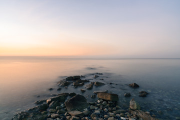 Obraz premium Sunrise on the Mediterranean. Limassol. Cyprus.