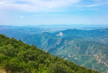 Naklejka premium View of Montserrat mountains, Catalonia, Spain.