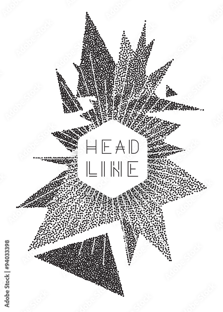 Poster Vector background with triangles. Retro style design for poster