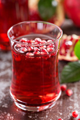 Pomegranate drink with sparkling water