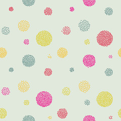Vector Abstract retro  seamless with circle