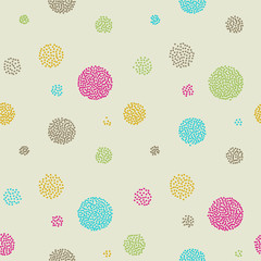 Vector Abstract retro  seamless with circle