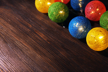 Christmas garland closeup