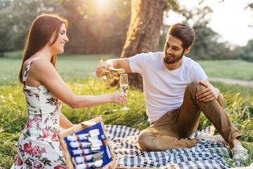 Having a romantic day outdoors