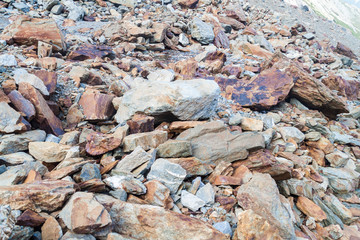 Rocky mountain in Tierra del Fuego, Argentina