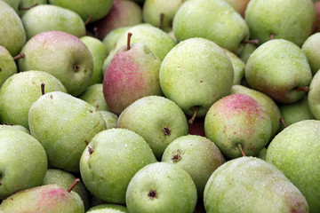 Closeup of  Pears at the Market