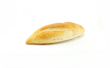 A bread loaf on white background