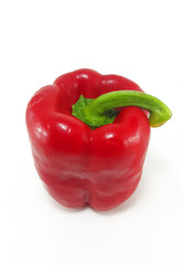 Red bell pepper on white background
