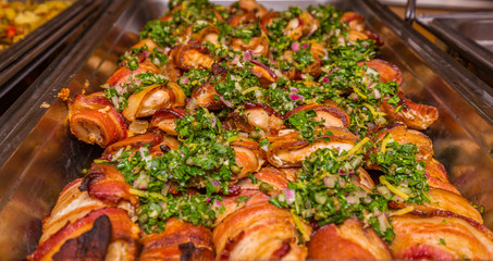 Bacon wrapped chicken breast