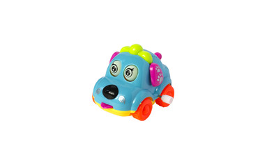 Dog car toy isolated on white background