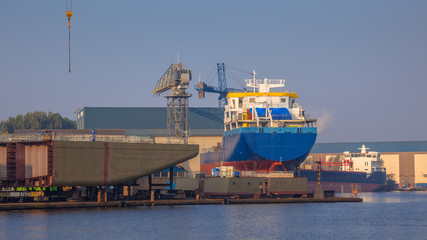 Ships in a Construction Wharf