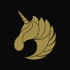 unicorn logo vector