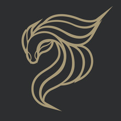 fighting fish logo vector