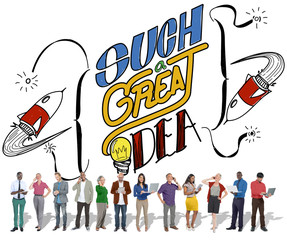 Great Idea Launch Creative Thinking Concept