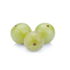 Indian gooseberries on white background