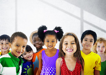 Diversity Children Friendship Innocence Smiling Concept