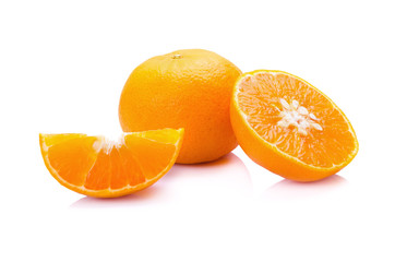 Orange fruit isolated on white background