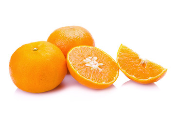 Orange fruit isolated on white background