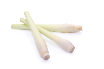Fresh Lemon Grass on white background