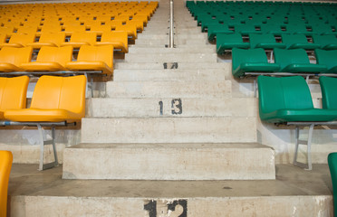 stadium seats and stairs