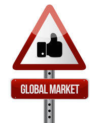 global market like sign concept