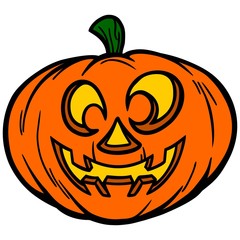 Jack-O-Lantern Smiling