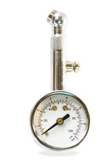 Pressure gauge, measuring instrument close up, Tools equipment for test or check condition of pressure process.