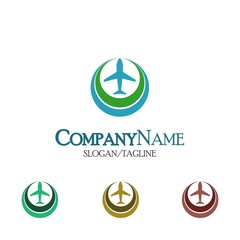Travel Plane logo icon vector