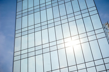 Fototapeta premium exterior glass wall of a modern building