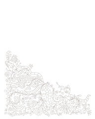 Floral pattern sketch for your design
