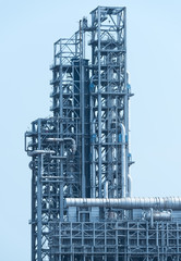 gas processing factory. landscape with gas and oil industry