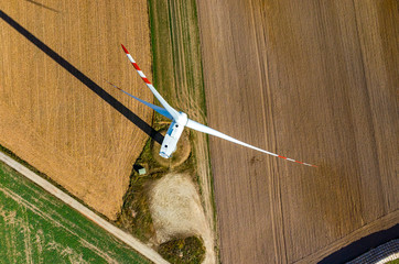 Aerial view on the windmill