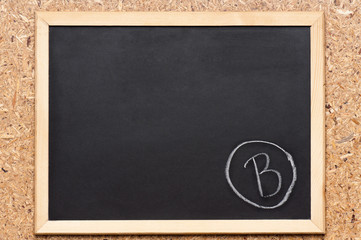 Chalkboard with writing