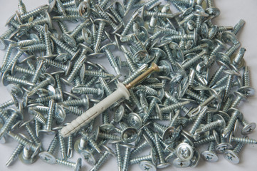 Background of many screws