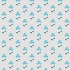 Hand drawn flowers seamless pattern