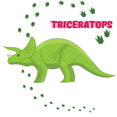 Cartoon dinosaur vector illustration
