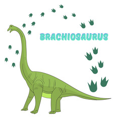 Cartoon dinosaur vector illustration